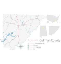 Map Cullman County In Alabama