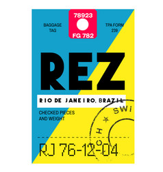 Rio De Janeiro Airport Luggage Tag