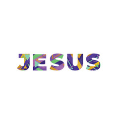 Jesus saves religious lettering brush art design Vector Image