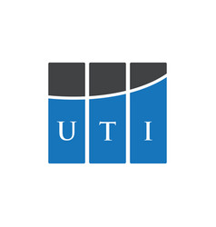 Uti Letter Logo Design On White Background