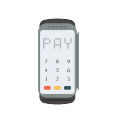 Cash Register Flat Material Design Isolated