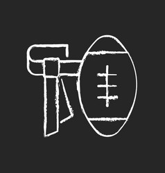 Flag Football Chalk White Icon On Dark Background