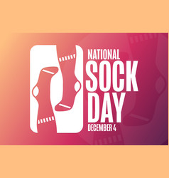 National Sock Day December 4 Holiday Concept