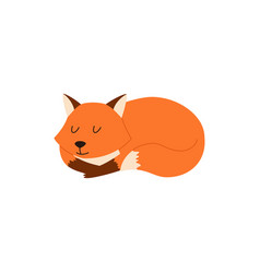 Red Fox Character On A White Background