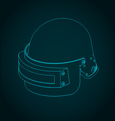 Special Forces Soldier Helmet Isometric Blueprint