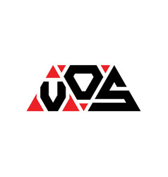 Vos Triangle Letter Logo Design With Triangle