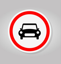 Way Of Car Traffic Road Sign Isolate On White