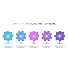 Infographic Template With Five Gears