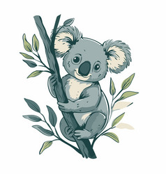 Koala Bear On Eucalyptus Branch