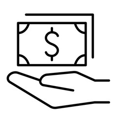 Money In Hand Icon