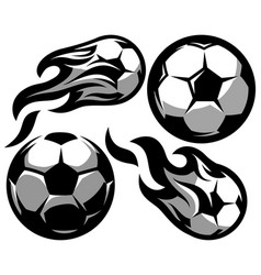 Set Of Four Soccer Balls