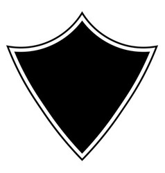 Shield Black Icon On White Background