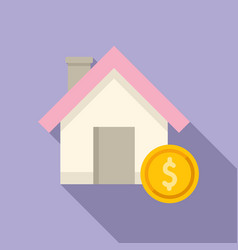 House Finance Icon Flat Real Financial