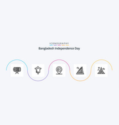 Bangladesh Independence Day Line 5 Icon Pack