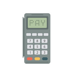 Cash Register Flat Material Design Isolated