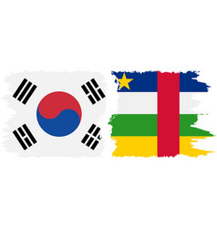 Central African Republic And South Korea Grunge