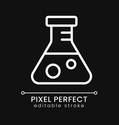 Conical Flask Pixel Perfect White Linear Icon