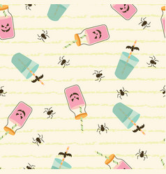 Halloween Party Drinks Seamless Pattern