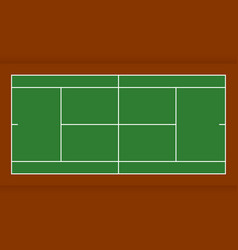 Tennis Court From Top View Flat Design