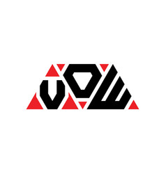 Vow Triangle Letter Logo Design With Triangle