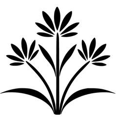 Wildflower - Black And White Isolated Icon