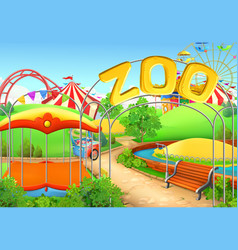 Zoo Background Amusement Park Children Playground