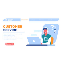 Customer Service Landing Page Online Feedback