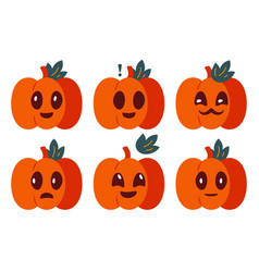 Funny Pumpkin With Emotions Collection