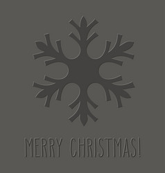 Letterpress Snowflake And Merry Christmas