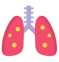 Lungs Human Body Parts Flat Colored Icon