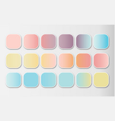 Set Of Pastel Colors Gradient