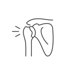 Shoulder Pain Line Outline Icon