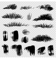 Black Abstract Different Shapes Grass Or Fur