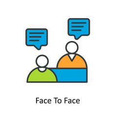 Face To Fill Outline Icons Simple St