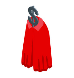 Red Sale Cloak Icon Isometric Hero Cape