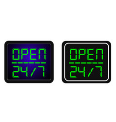 Simple Set 2 Sign Open 24 Hour 7 Day A Week