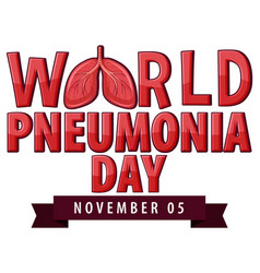 World Pneumonia Day Banner Design