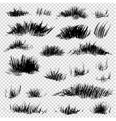 Black Abstract Different Shapes Grass Or Fur