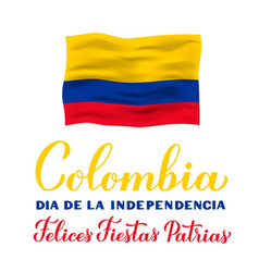 Colombia Independence Day Calligraphy Lettering