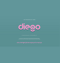 Diego Abstract Minimal Modern Alphabet Fonts