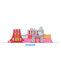 Ghana Line Cityscape Flat Travel City