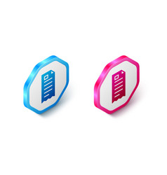 Isometric Paper Check And Financial Check Icon