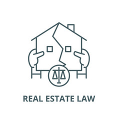 Real Estate Law Line Icon Linear Concept