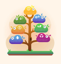 Gradient Infographic Tree Design