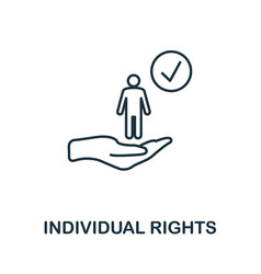 Individual Rights Icon Line Style Element From