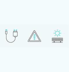 Set Line Solar Energy Panel And Sun Charger