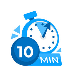 10 Minutes Timer Stopwatch Icon Min Clock