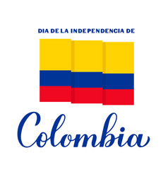 Colombia Independence Day Calligraphy Lettering