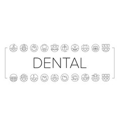 Dental Procedure Clinic Icons Set