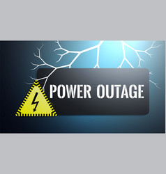 Power Outage Banner Electricity Sign Text